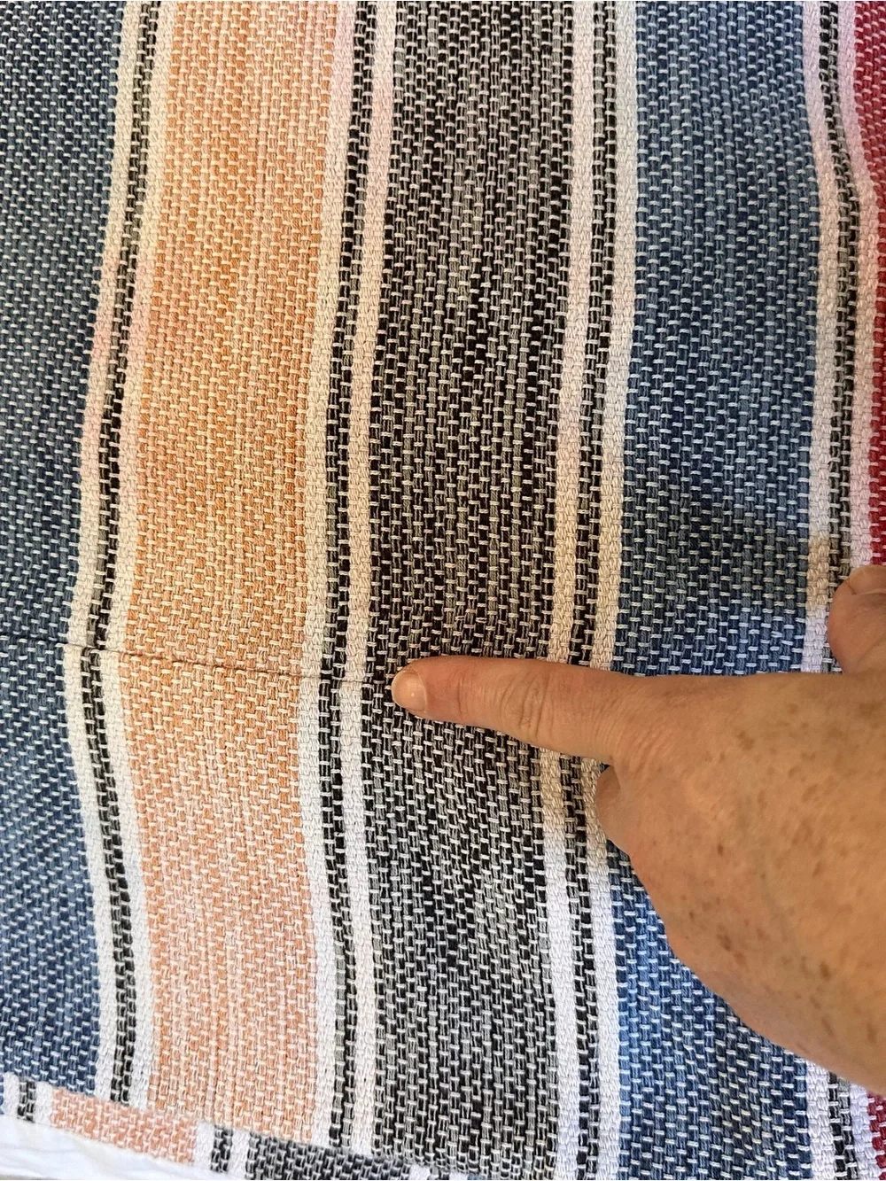 NWOT Pottery Barn Silas Striped Cotton Queen Duvet Cover